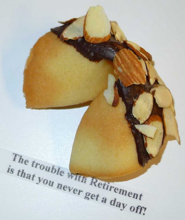 fortune cookie chocolate with almonds